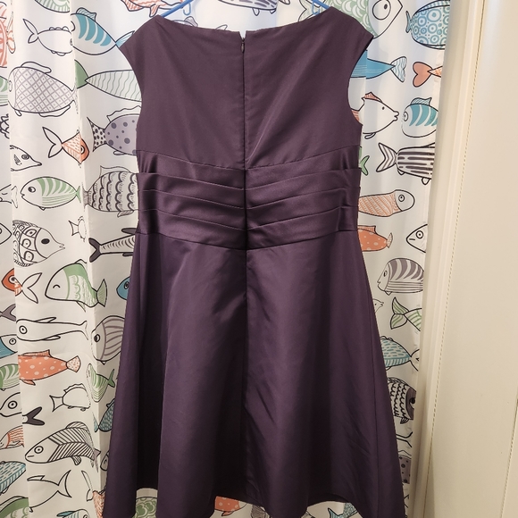 Davids Bridal Size 18 Lapis(?)Knee-length dress Style F12723 - Picture 2 of 4